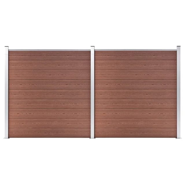 vidaXL Gartenzaun WPC 353×186 cm Braun 3053207