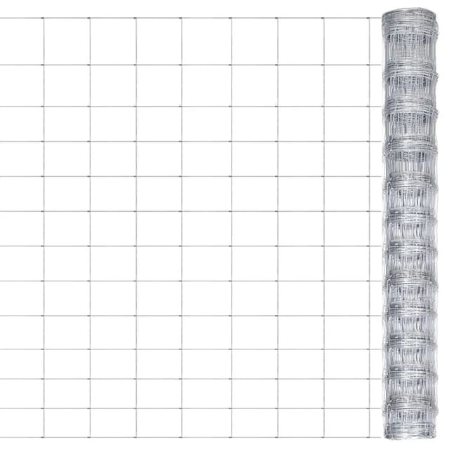 vidaXL Gartenzaun Verzinkter Stahl 50x1,25 m Silbern 149514