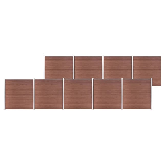 vidaXL Gartenzaun WPC 1564x186 cm Braun 3053214