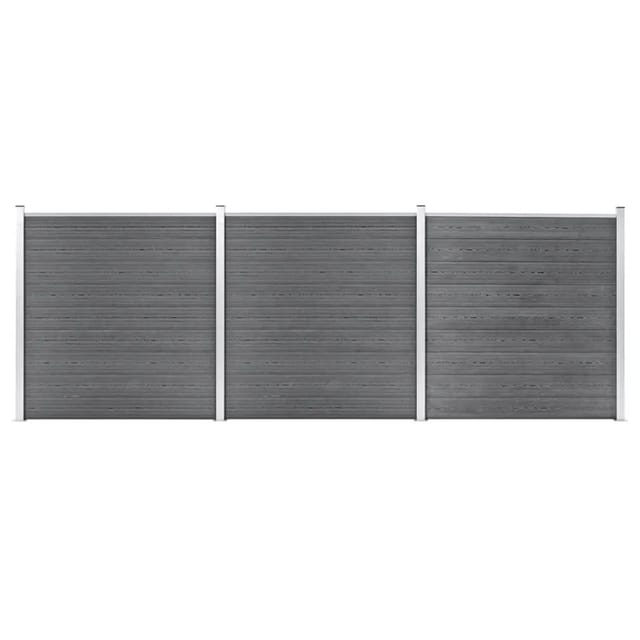 vidaXL Gartenzaun WPC 526x186 cm Grau 3053226