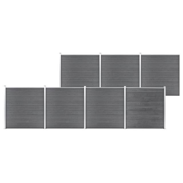 vidaXL Gartenzaun WPC 1218x186 cm Grau 3053230
