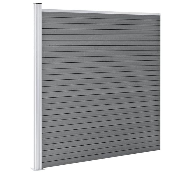 vidaXL Gartenzaun WPC 699x186 cm Grau 3053227