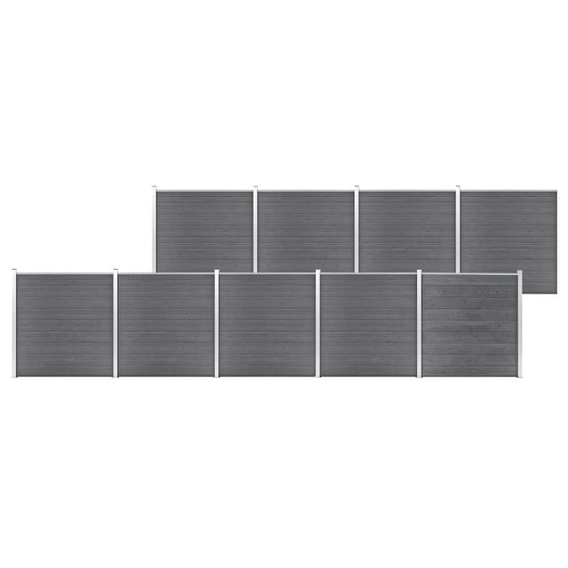vidaXL Gartenzaun WPC 1564x186 cm Grau 3053232