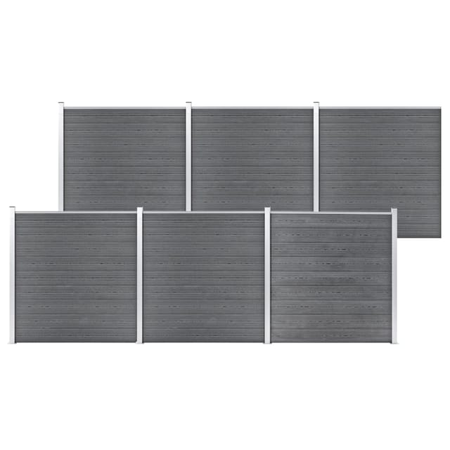 vidaXL Gartenzaun WPC 1045x186 cm Grau 3053229