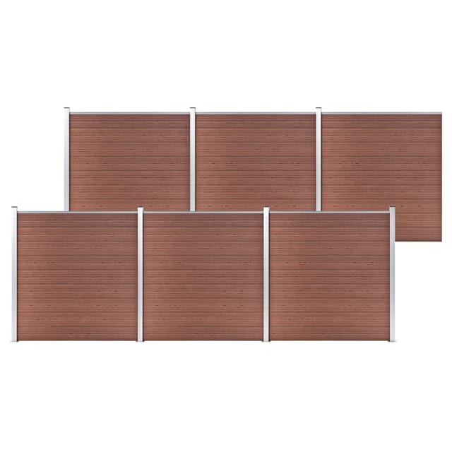 vidaXL Gartenzaun WPC 1045x186 cm Braun 3053211