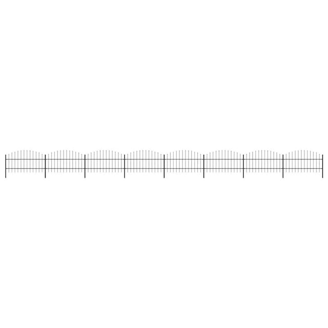 vidaXL Gartenzaun mit Speerspitze Stahl 1426 x 100 cm Schwarz 277719