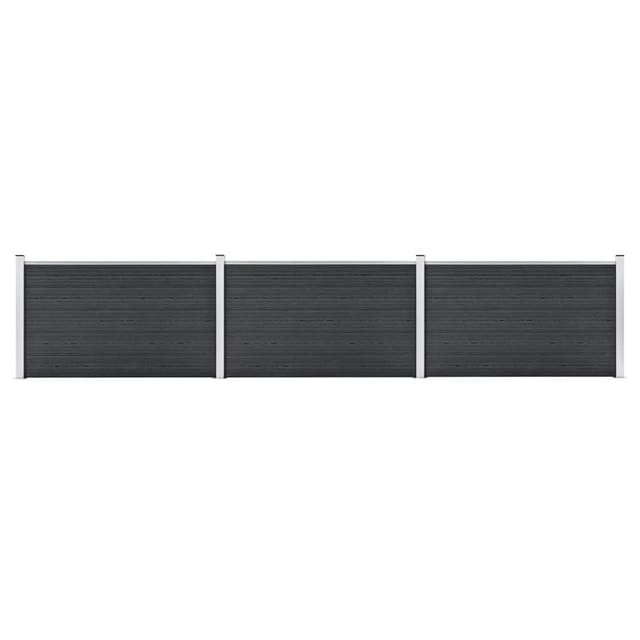 vidaXL Gartenzaun WPC 526x106 cm Grau 3053248