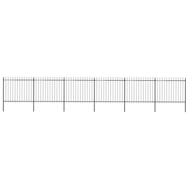 vidaXL Gartenzaun mit Speerspitze Stahl 1070 x 150 cm Schwarz 277634