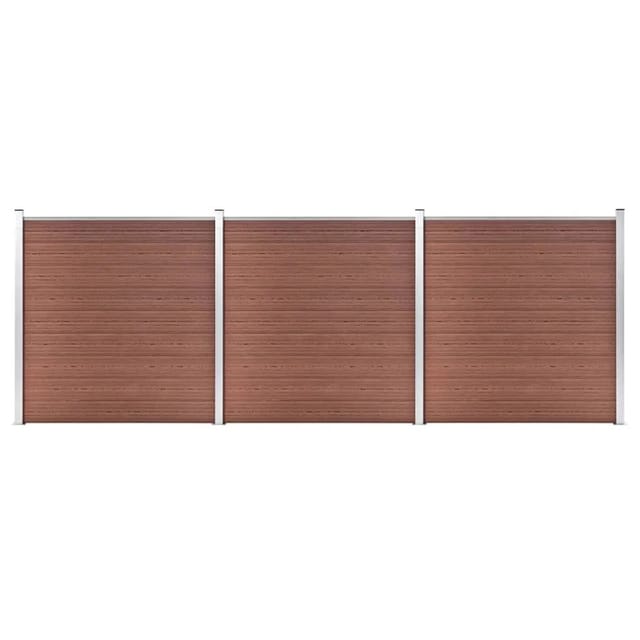 vidaXL Gartenzaun WPC 526x186 cm Braun 3053208