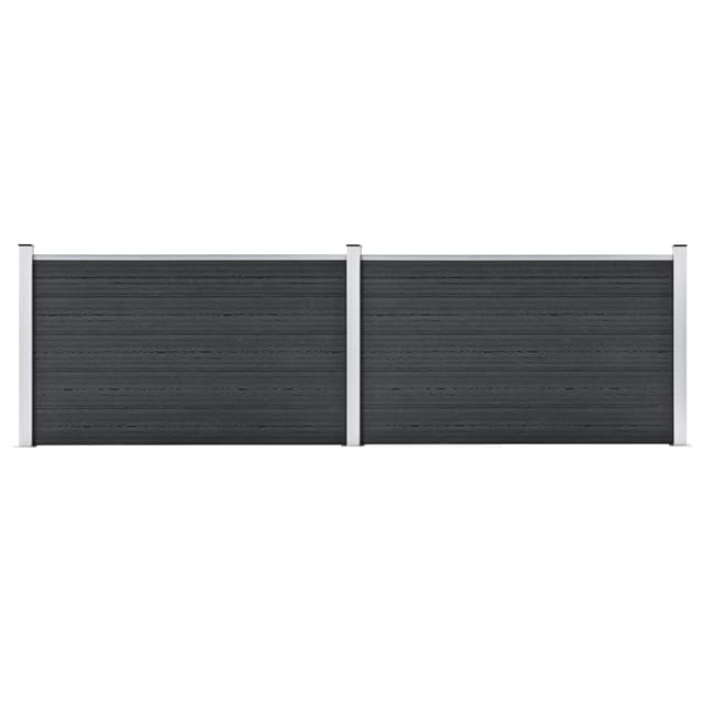 vidaXL Gartenzaun WPC 353x106 cm Grau 3053247