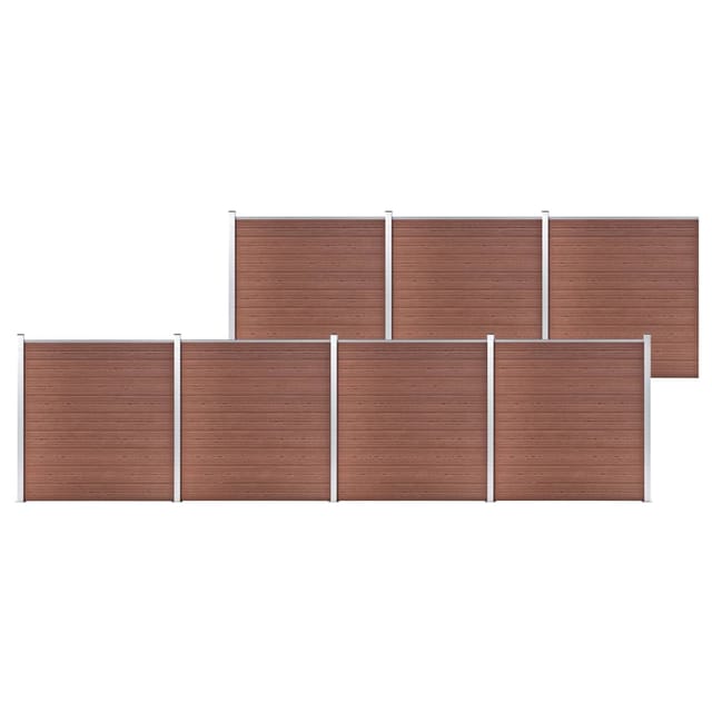 vidaXL Gartenzaun WPC 1218x186 cm Braun 3053212