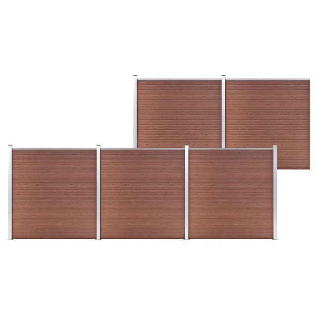 vidaXL Gartenzaun WPC 872x186 cm Braun 3053210