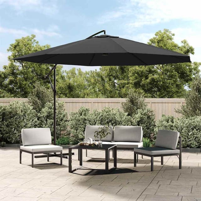 vidaXL Ampelschirm mit Aluminium-Mast 350 cm Anthrazit 44505