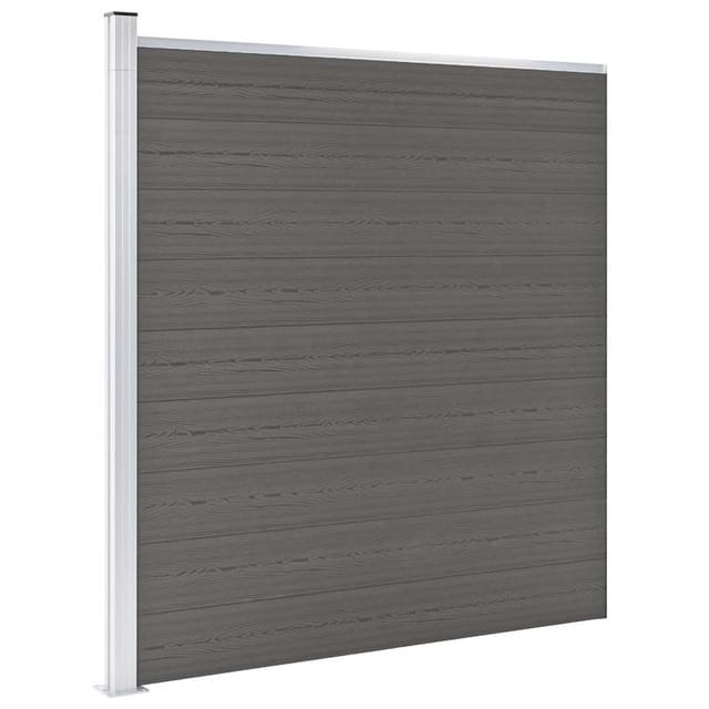 vidaXL Gartenzaun WPC 175x186 cm Grau 49069