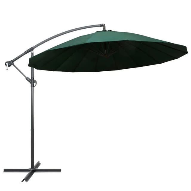 vidaXL Ampelschirm Grün 3 m Aluminium-Mast 47221