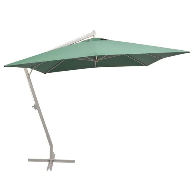 vidaXL Ampelschirm 300x300 cm Grün Aluminium-Mast 42973