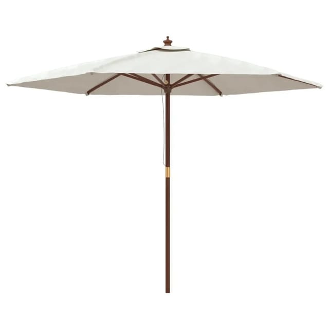 vidaXL Sonnenschirm mit Holzmast Sandfarben 299x240 cm 363167