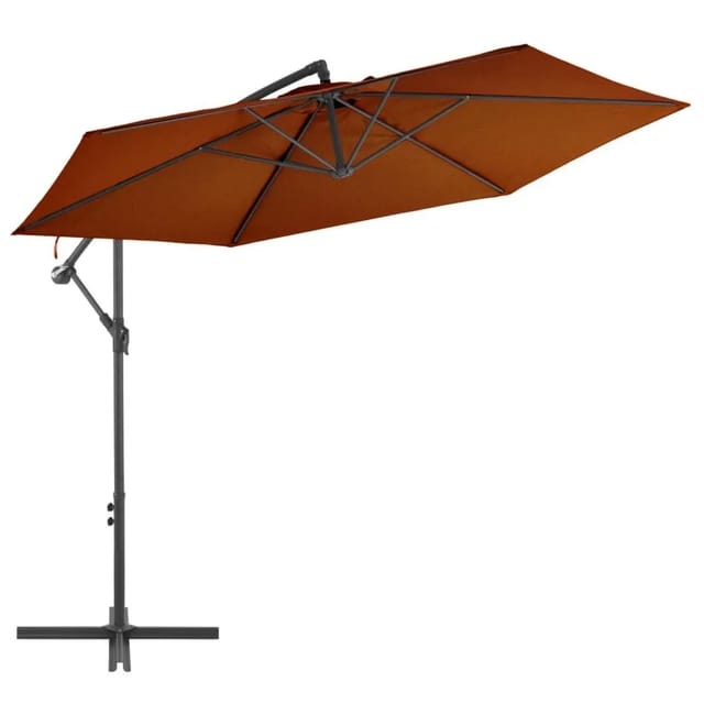 vidaXL Ampelschirm mit Aluminium-Mast 300 cm Terrakotta 313755
