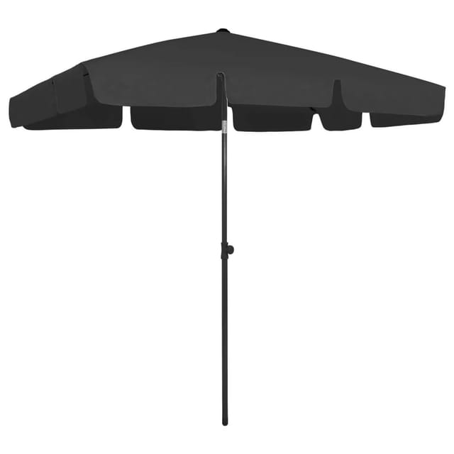vidaXL Strandschirm Schwarz 200x125 cm 314733