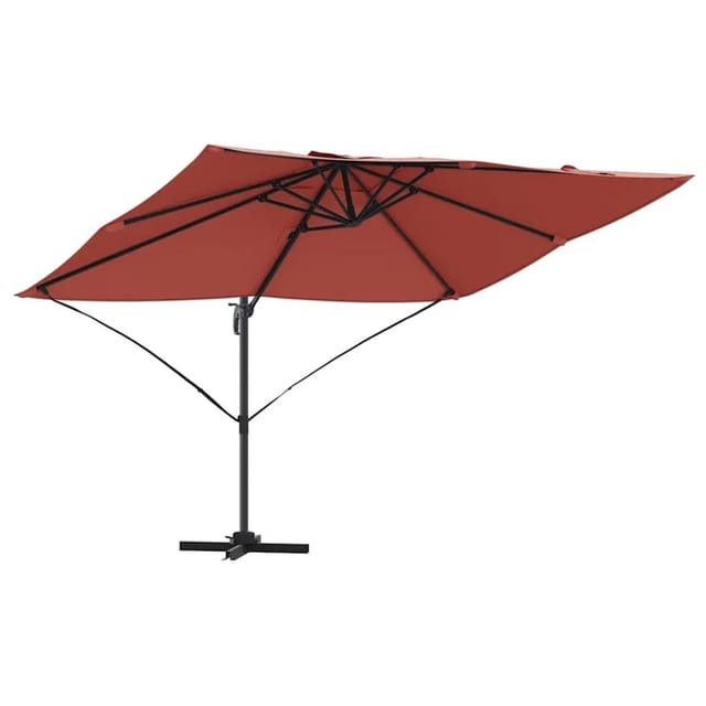 vidaXL Ampelschirm Roma Rot und Schwarz 352 x 251 x 260 cm 42003350
