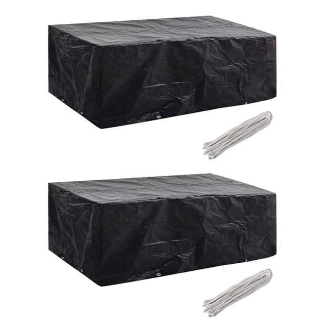 vidaXL Gartenmöbel-Abdeckungen 2 Stk 8 Ösen 200x160x70 cm 279125