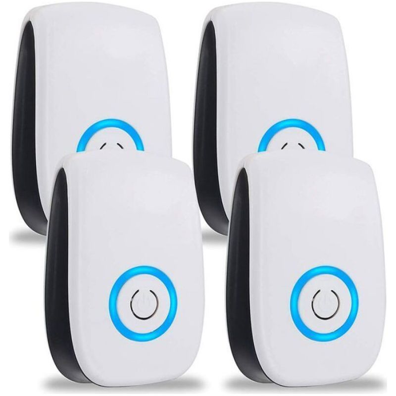 4er-pack Ultraschall-insektenabwehrgerät 22–65 Khz, Leistungsstarke 5 W, Einstellbares Licht, Für Zuhause Und Lager