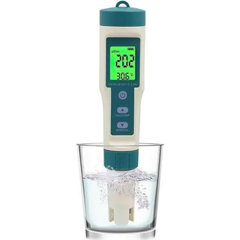 Elektronisches Ph-meter - Aimoonsa - 8 In 1 - Ph/tds/ec/orp - Temperatur & Salzgehalt
