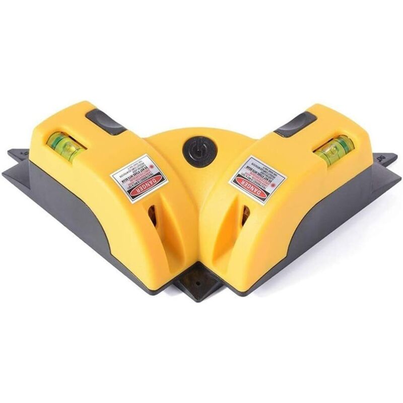 90°-winkellaser – Projiziert Horizontale Und Vertikale Linien – 2 Saugnäpfe – Genauigkeit ±1 Mm/3 M – Für Fliesenarbeiten Und Dekoration