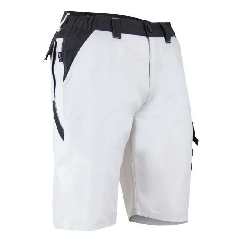 – Arbeitsshorts Mit Mehreren Taschen, Metallfrei, Größe 52, Zweifarbig Weiß/grau – Bequemer Elastischer Bund – Ideal Für Sensible Umgebungen
