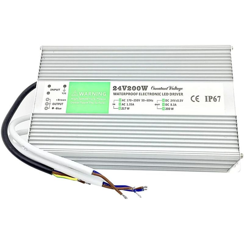 Ip67 24v 200w Wasserdichtes Schaltnetzteil Mit Geregeltem Transformator, Kurzschluss- Und Überstromschutz, Dc24v 200w Ac Dc