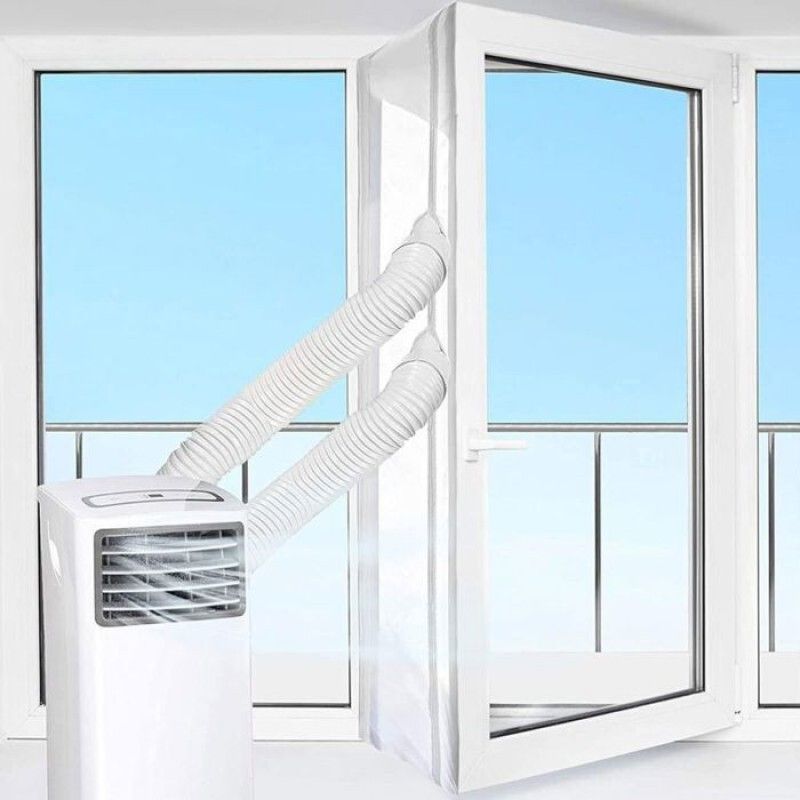 1 Fensterdichtungssatz 300 Cm 90t Polyester Wasserdicht Kein Bohren Erforderlich Für Tragbare Klimaanlagen