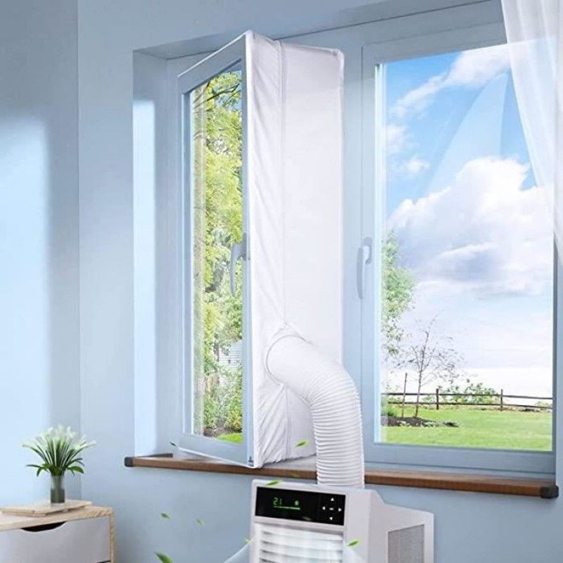 1 Fenster-set, 400 Cm, Bohrfreie Montage, Energiesparend, Für Mobile Klimaanlagen Und Wäschetrockner