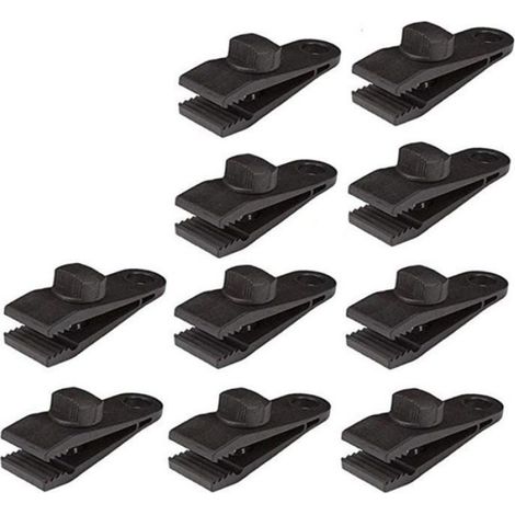 Planenclips – 10er-pack – Schwarz – Krokodilklemmen – Robust – Leicht – Einfach Zu Bedienen – Camping