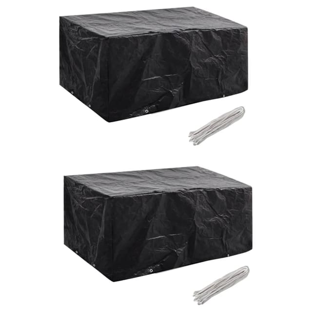 vidaXL Gartenmöbel-Abdeckungen 2 Stk 8 Ösen 180x140 cm 279122