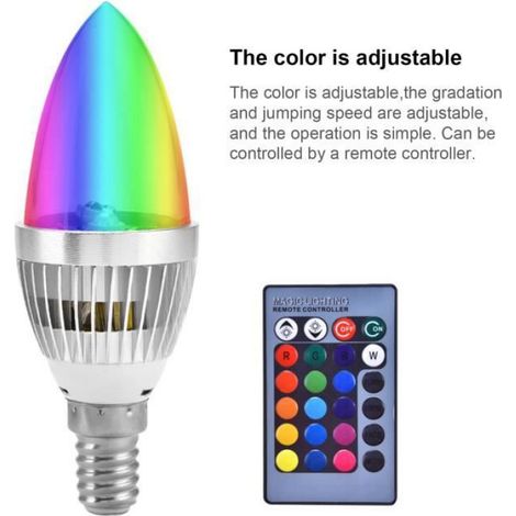 Led-lampe – E14 – 3 W Rgb – Fernbedienung – Farbwechsel