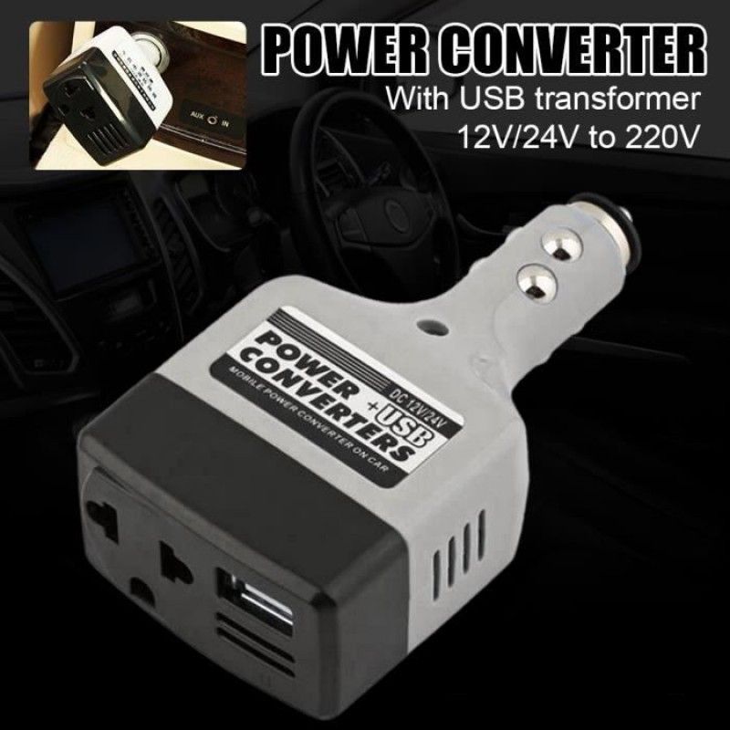 1 Wechselrichter, 12v-24v Auf 220v Konverter, Zigarettenanzünderbuchse, Für Handy-ladegeräte Und Reiseadapter