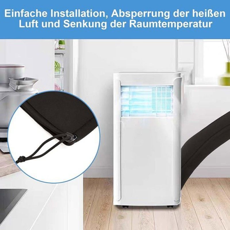 1 Schlauchüberzug, Flexible Isolierung, Verstellbar, Schwarz, Für Tragbare Klimaanlagen, Durchmesser 5-6 Zoll