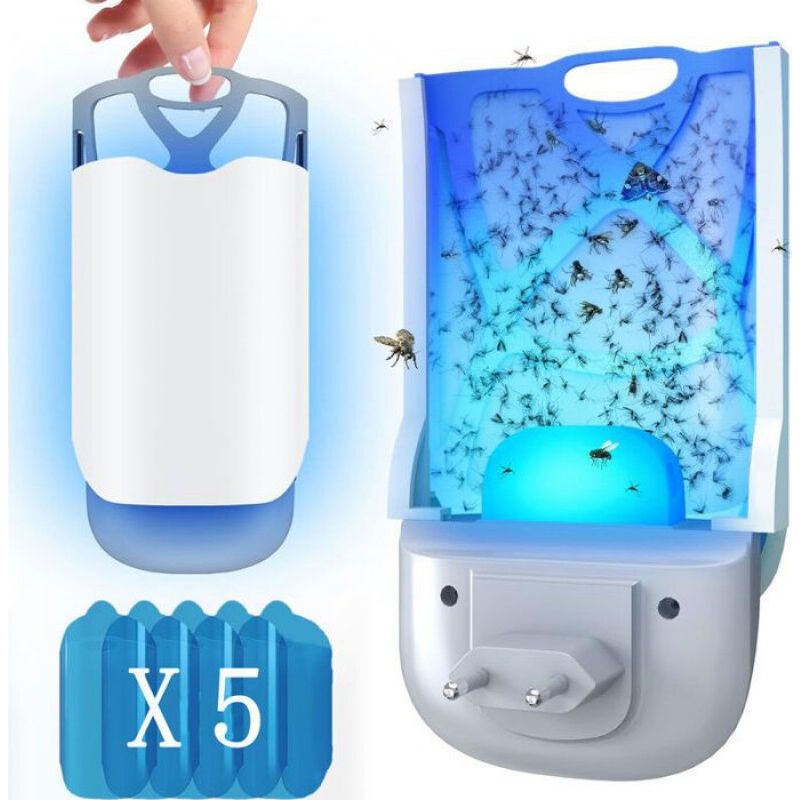 Nachfüllpackung Für Die Indoor-mückenfalle (lichtfalle Für Mücken, Motten, Fruchtfliegen Und Fliegen) (1 Gerät + 5)