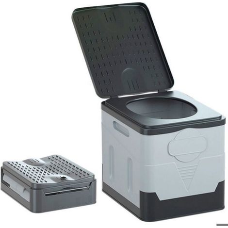 Müllbeutel + Abfallbeutel (schwarz/grau), Faltbare Autotoilette, Outdoor-toilette, Tragbare Campingtoilette