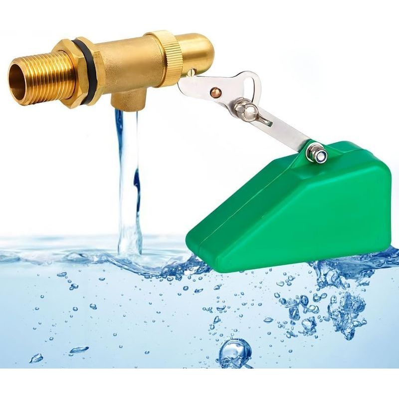 1/2"-schwimmerventil, Messingventil Mit Verstellbarem Arm, Schwimmkugel Mit Kunststoffschwimmer, Automatische Befüllung Für Kuh-, Pferde-, Wassertrog- Und Wassertanks
