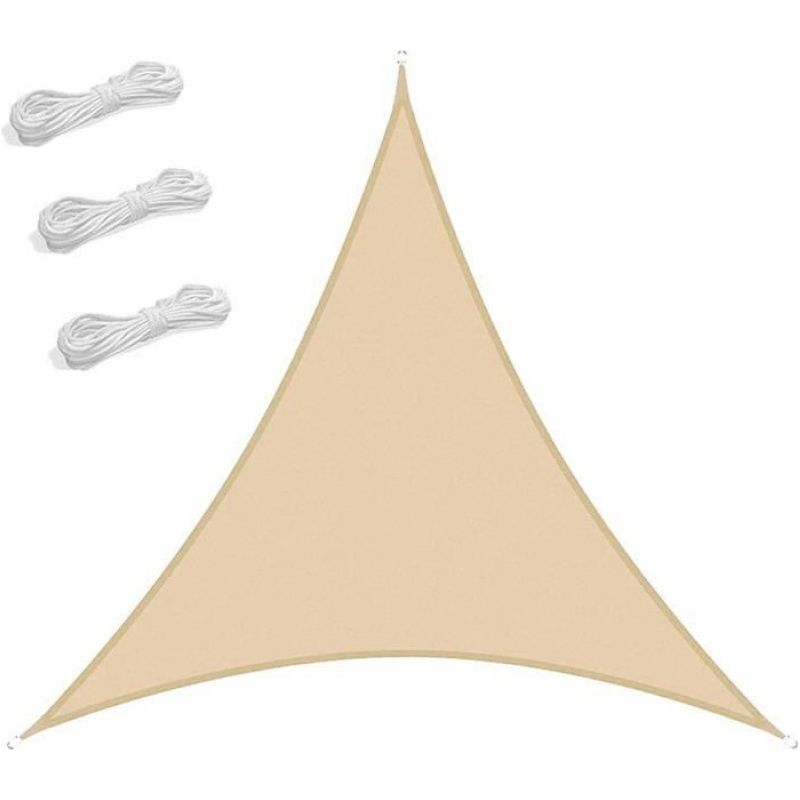 1 Sonnensegel 2,5 X 2,5 X 2,5 M, Wasserdicht, Aus Hochdichtem Polyethylen, Mit D-ring Aus Edelstahl, Für Garten, Terrasse Oder Pool