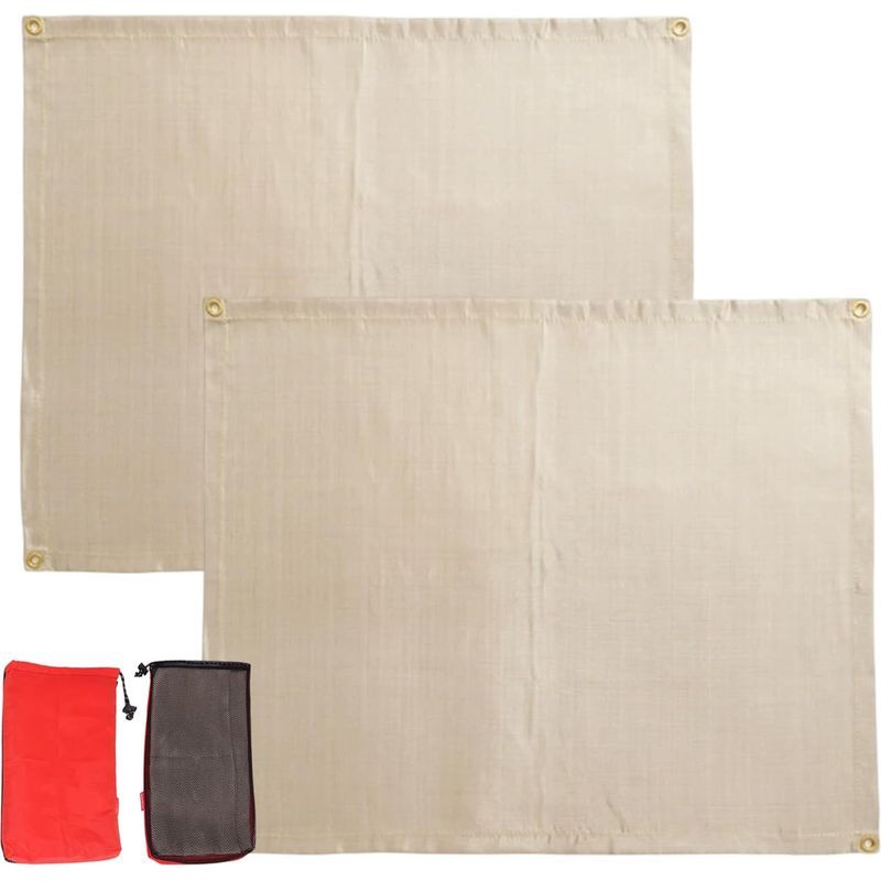 Feuerfeste Grillmatte, 2er-set, Hitzebeständige Matten Für Grill, Feuerstelle, Kamin, Camping, Rasenschutz, Terrasse, Innenbereich, 80 X 100 Cm