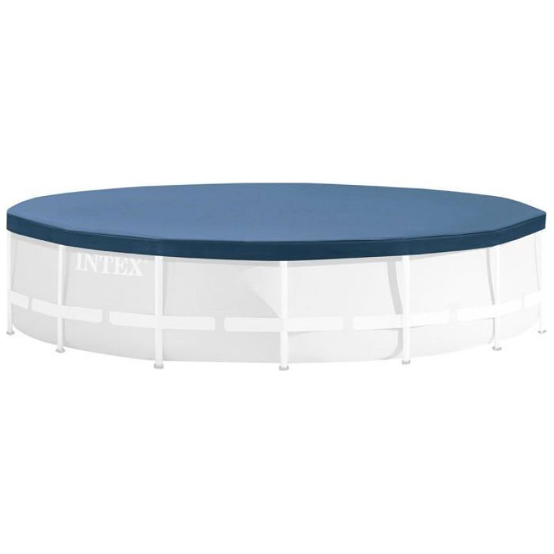1 Runde Poolabdeckung 3,66 M Mit 25 Cm Breiter Lasche, Wasserablaufsystem Und Befestigungsseil