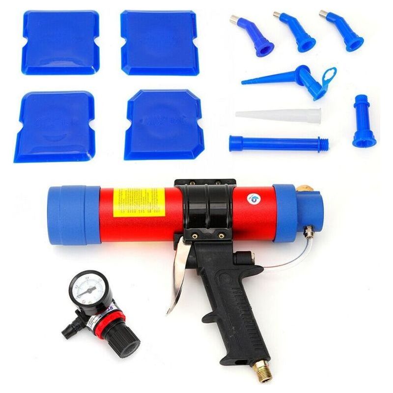 Ymyny 310ml Heißluftkartusche, Pneumatischer Spender, Silikonpistole, Kartuschenpistole, Kartuschenpistolen-set Für Glasrahmen