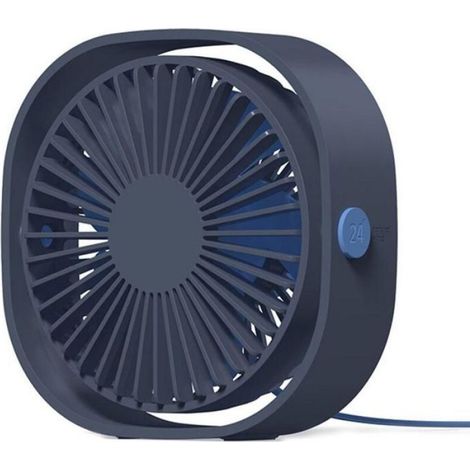 Tragbarer Usb-ventilator Mit Hervorragender Kühlleistung. 3 Einstellbare Geschwindigkeitsstufen. 360°-drehung. – Blau.