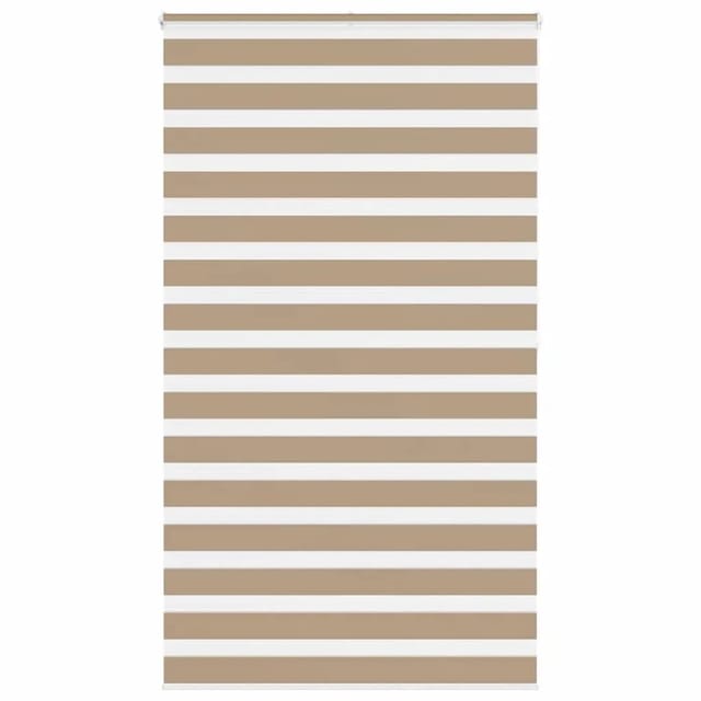 vidaXL Doppelrollo Sandbraun 125x200 cm Stoffbreite 120,9 cm Polyester 4014578