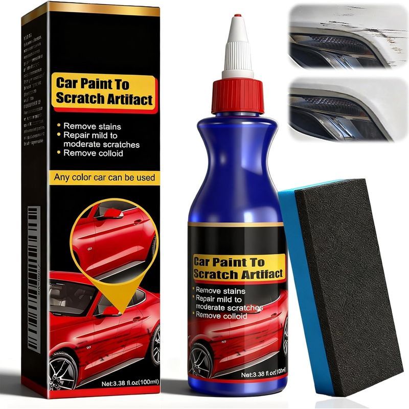 Tiefenkratzerentferner Für Autos, Kratzerreparaturcreme, Lack- Und Firnisauffrischung, Reduziert Mikrokratzer, Karosseriepflege Für Pkw Und Suvs, 100 Ml