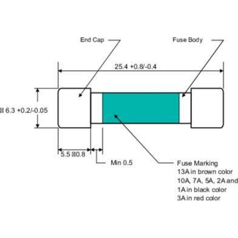 Multimeter-sicherung (durchmesser X Länge) 6,35 Mm X 25,4 Mm, 1 A, 250 V, Flink -f- 110102700109x, Inhalt: 1 Stück S869461