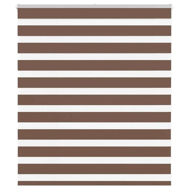 vidaXL Doppelrollo Braun 125x100 cm Stoffbreite 120,9 cm Polyester 4014318
