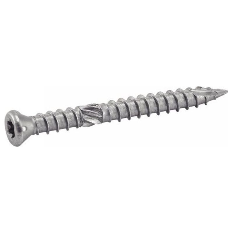 – Senkkopf-terrassenschrauben Mit Sechs Lappen – Doppelgewinde – Edelstahl A2 – Länge 60 Mm – Packung Mit 200 Stück